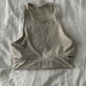 Outdoor Voices cream crop top sports bra